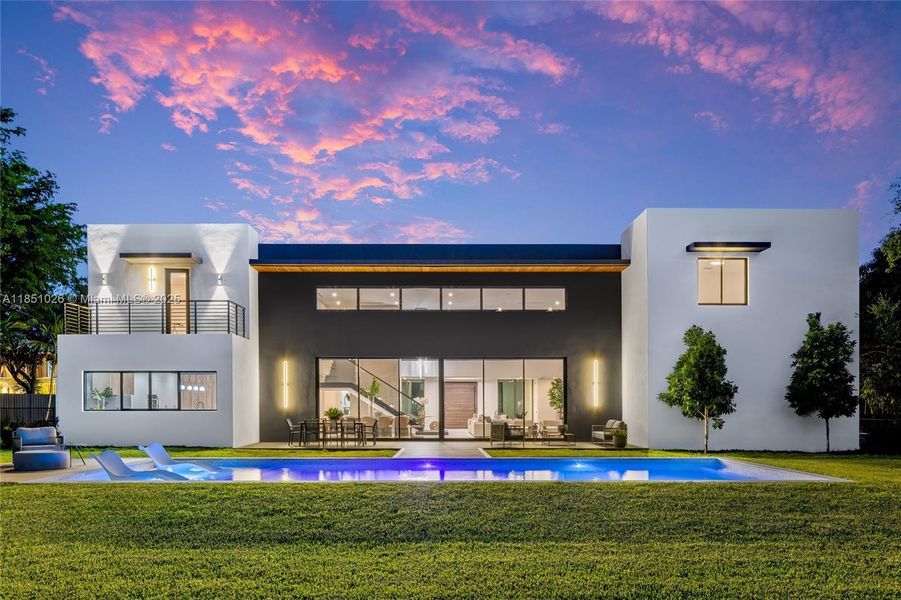 Front exterior of a new home in , Pinecrest, FL, highlighting curb appeal (Image 27).