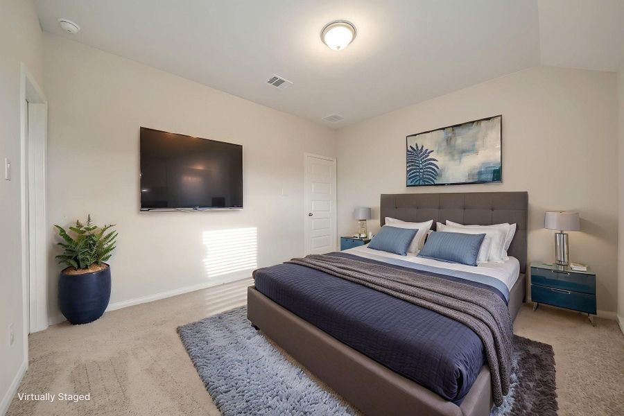 VIRTUALLY STAGED...Bedroom 4 with ensuite bath.