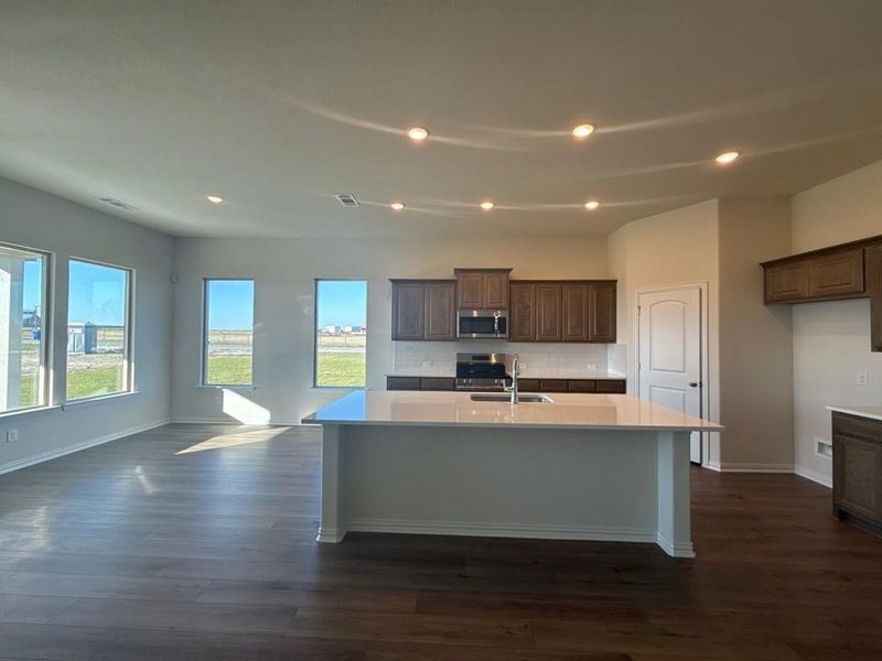 Furnished interior view inside a new home in Clear Sky Addition, Valley View (Image 6). Furnished interior view inside a new home in Clear Sky Addition, Valley View (Image 6).