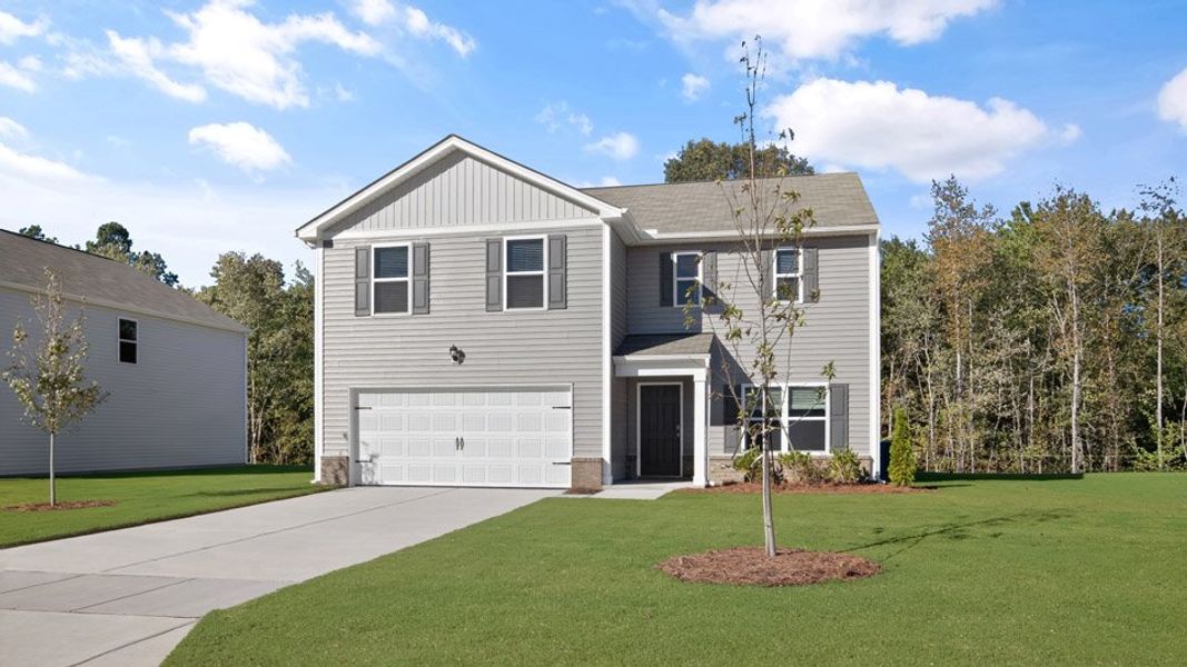 Representative exterior photo of a completed home built from the GALEN by D.R. Horton in Olive Branch, Clayton, NC (Image 25).