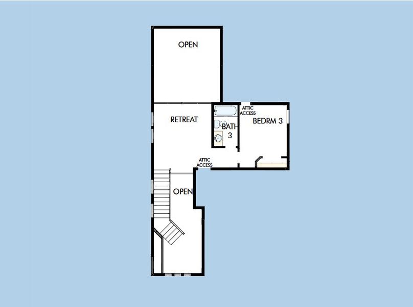 2D floor plan layout for the The Galveston by David Weekley Homes in Sienna 40' Homesites, Missouri City, TX (Image 4).