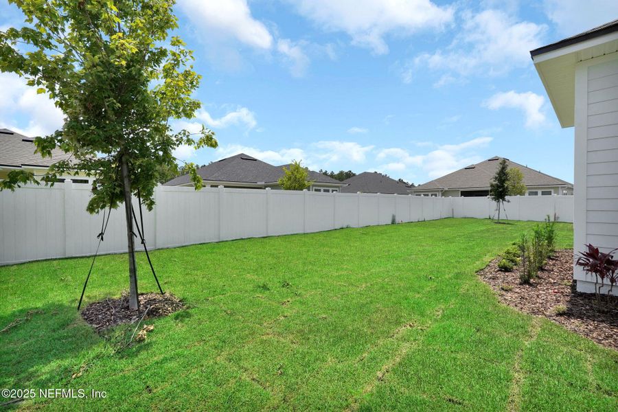 Exterior details and patio area of a home in Forest Park at Wildlight, Yulee (Image 25).