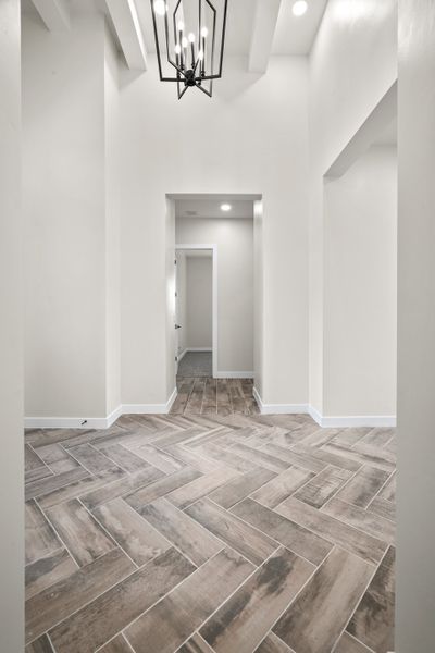 Representative unfurnished interior of a home built from the Scottsdale by LEH. Homes in Verdancia, El Paso (Image 81).