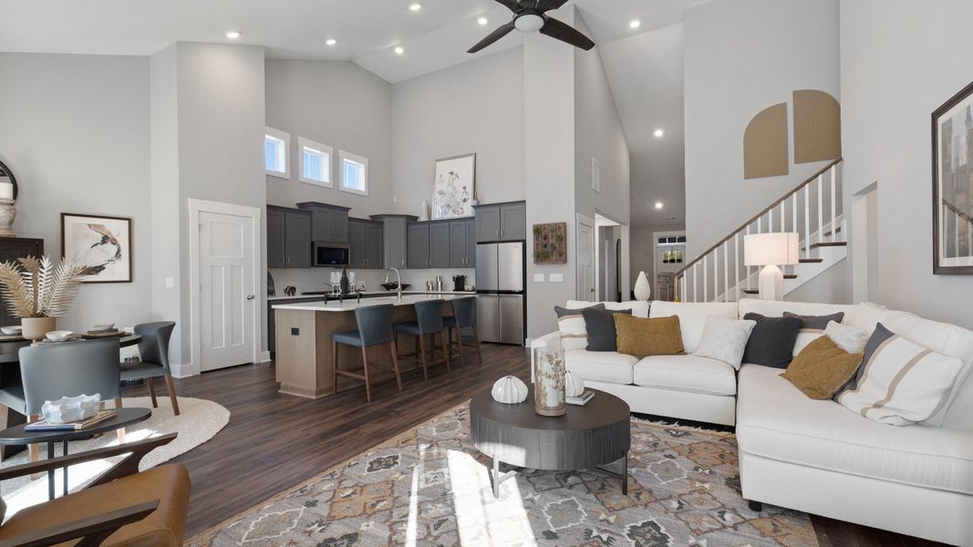 Representative furnished interior of a home built from the Cooper 3 by DRB Homes in Harrier Point, Woodruff (Image 3).