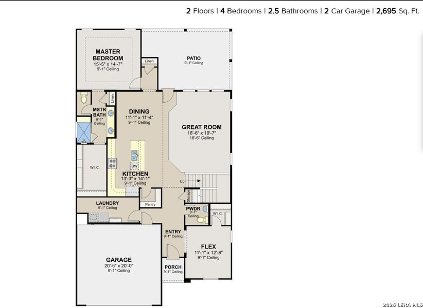 2D floor plan layout of this home in Veranda Signature, San Antonio, TX (Image 4). 2D floor plan layout of this home in Veranda Signature, San Antonio, TX (Image 4).