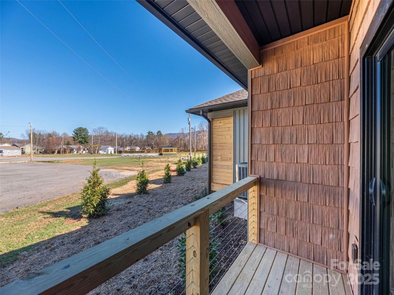 Exterior details and patio area of a home in , Waynesville (Image 15).