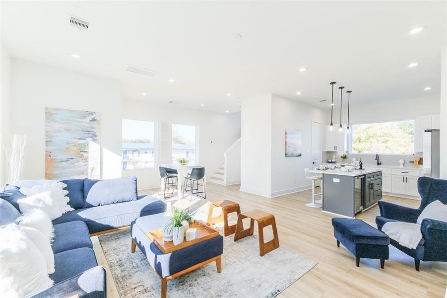 Furnished interior view inside a new home in , Houston (Image 8). Furnished interior view inside a new home in , Houston (Image 8).