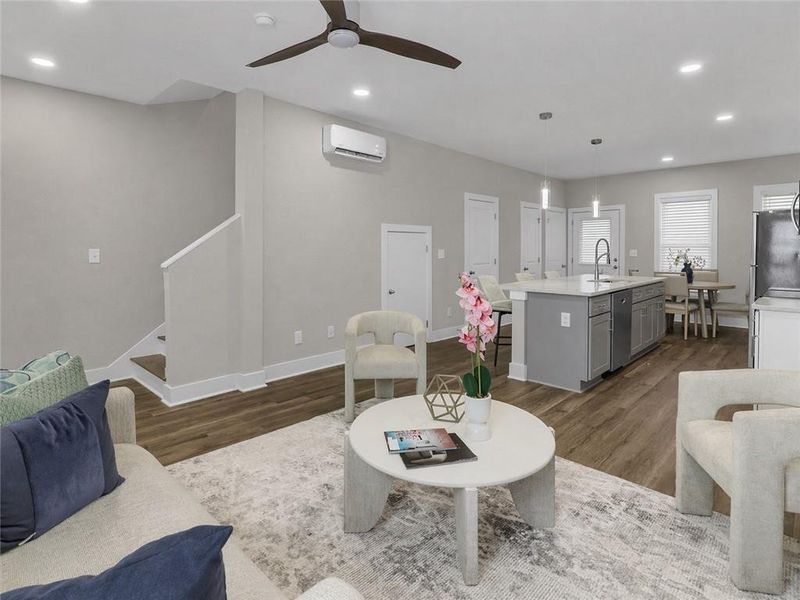 Furnished interior view inside a new home in , Atlanta (Image 6).