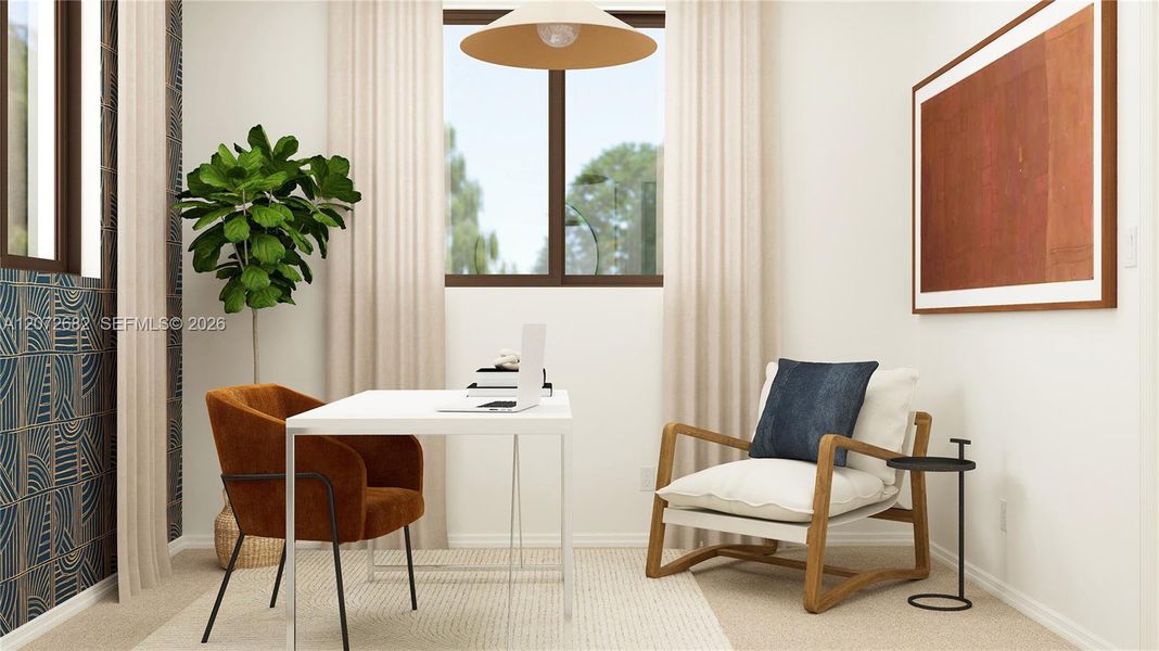 Furnished interior view inside a new home in Luminara, Miami (Image 8).