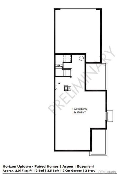 2D floor plan layout of this home in Horizon Uptown: The Mountain Collection, Aurora, CO (Image 22). 2D floor plan layout of this home in Horizon Uptown: The Mountain Collection, Aurora, CO (Image 22).
