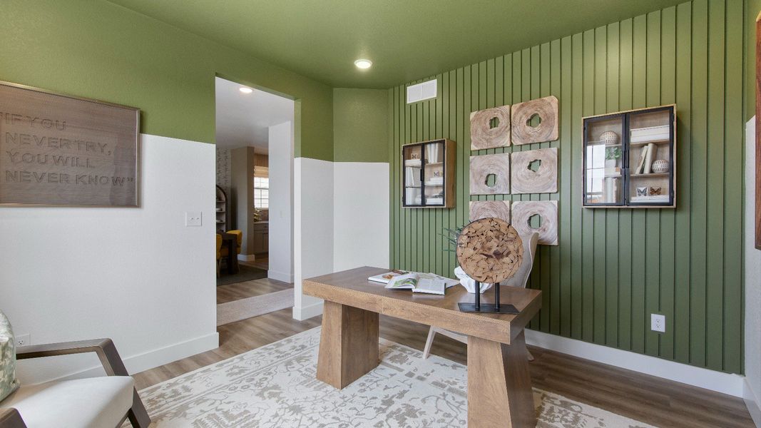 Furnished interior view inside a new home in Windler Single Family Homes, Aurora (Image 6). Furnished interior view inside a new home in Windler Single Family Homes, Aurora (Image 6).