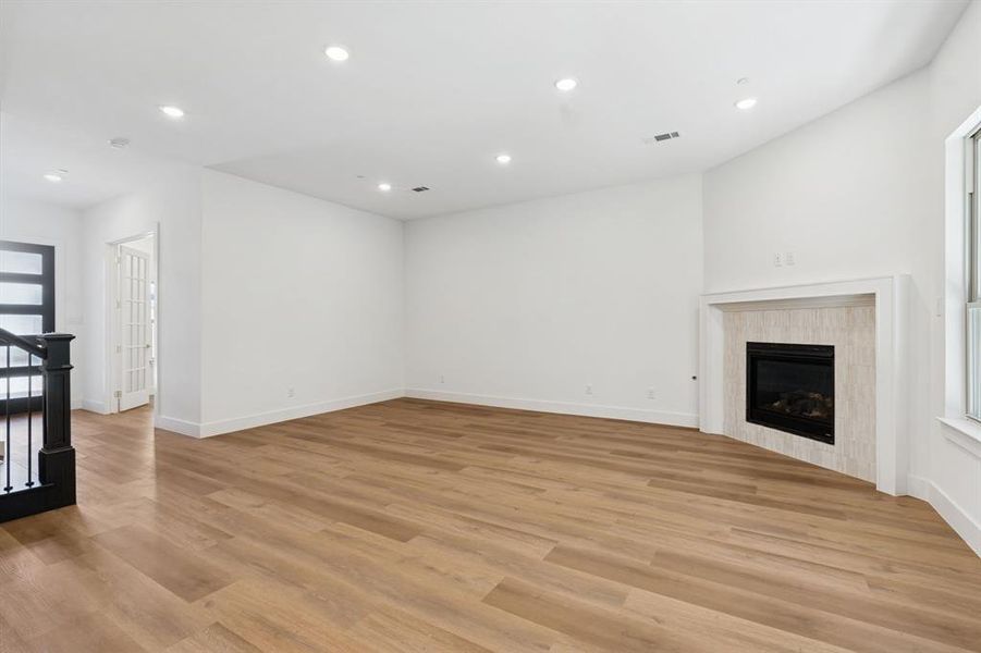 Front entry and living.