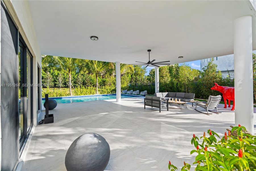 Exterior details and patio area of a home in , Weston (Image 41).