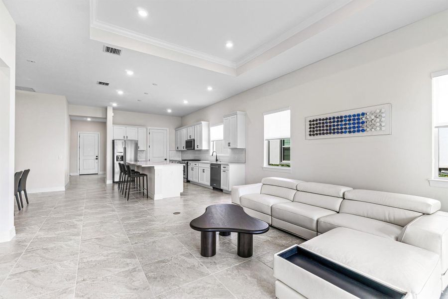 Furnished interior view inside a new home in Avondale at Avenir, Palm Beach Gardens (Image 45).