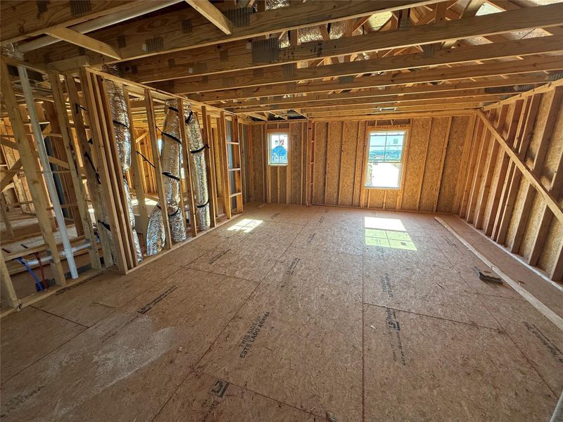 Massive game room open to below Massive game room open to below