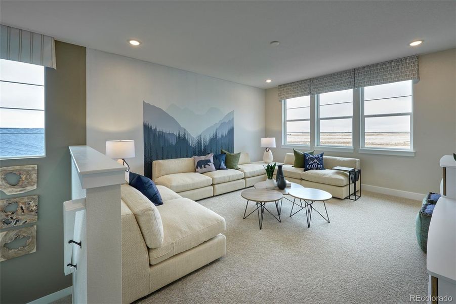 Furnished interior view inside a new home in The Aurora Highlands, Aurora (Image 14).