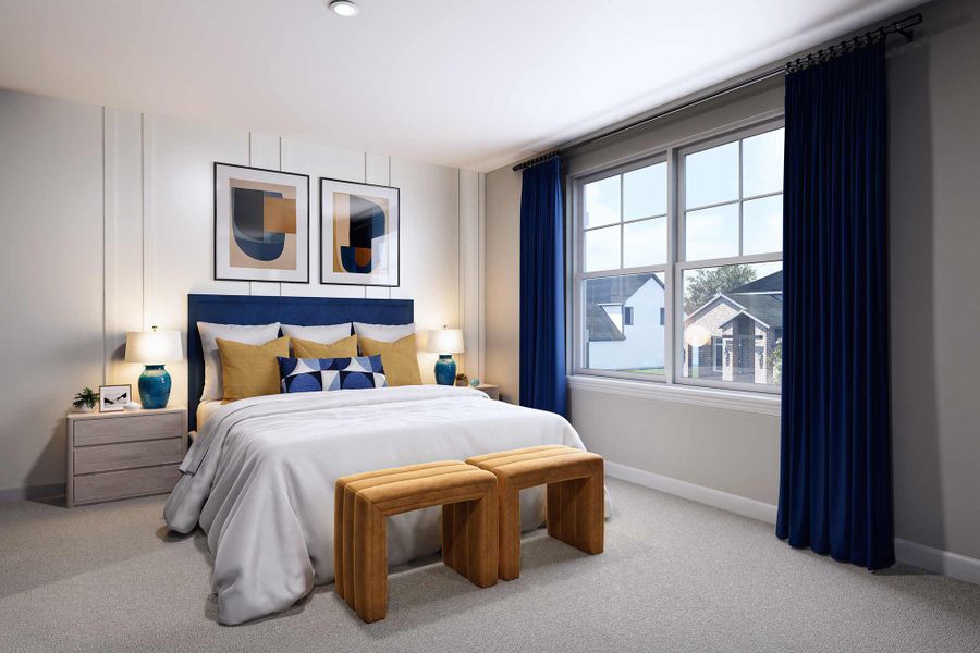 Representative furnished interior of a home built from the The Cedarspur by David Weekley Homes in The Townes at Cadia Village, Matthews (Image 4).