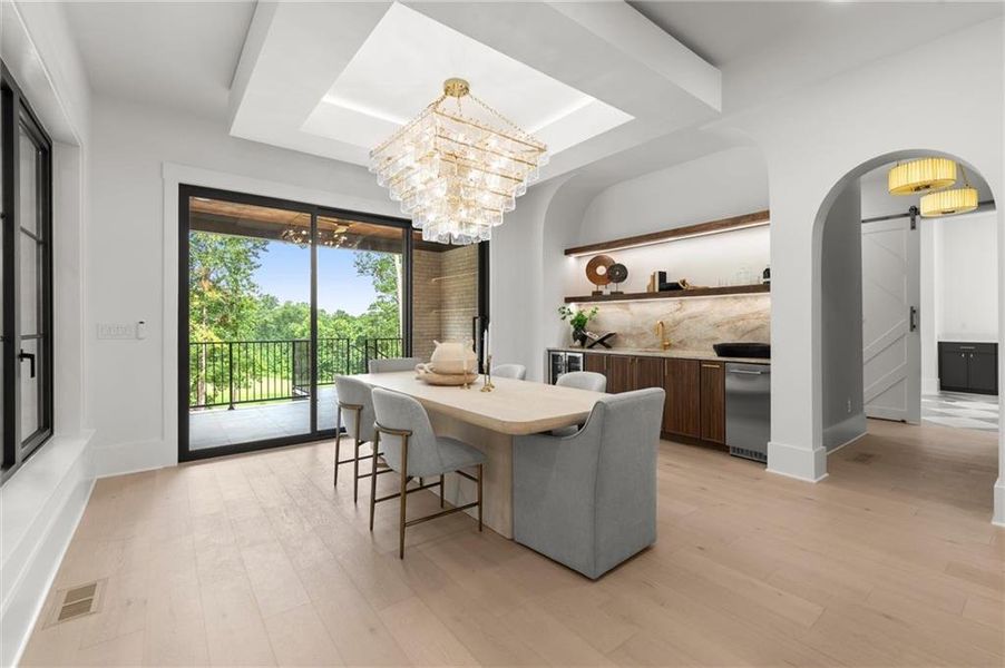 Furnished interior view inside a new home in , Alpharetta (Image 61).