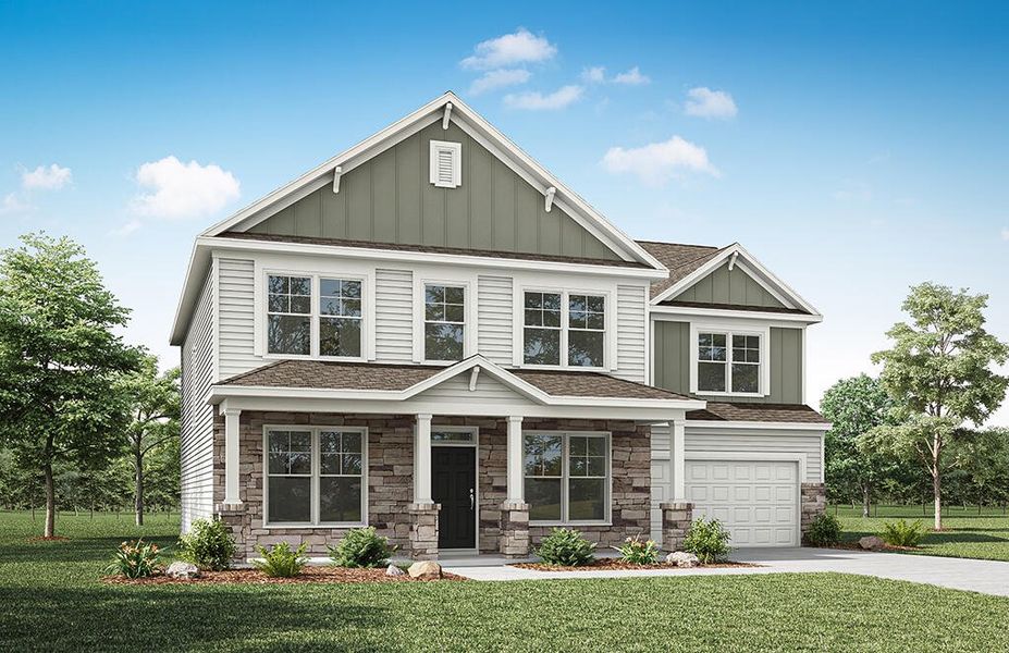 Representative exterior photo of a completed home built from the Colfax by Eastwood Homes in The Enclave at Laurelbrook, Sherrills Ford, NC (Image 11).