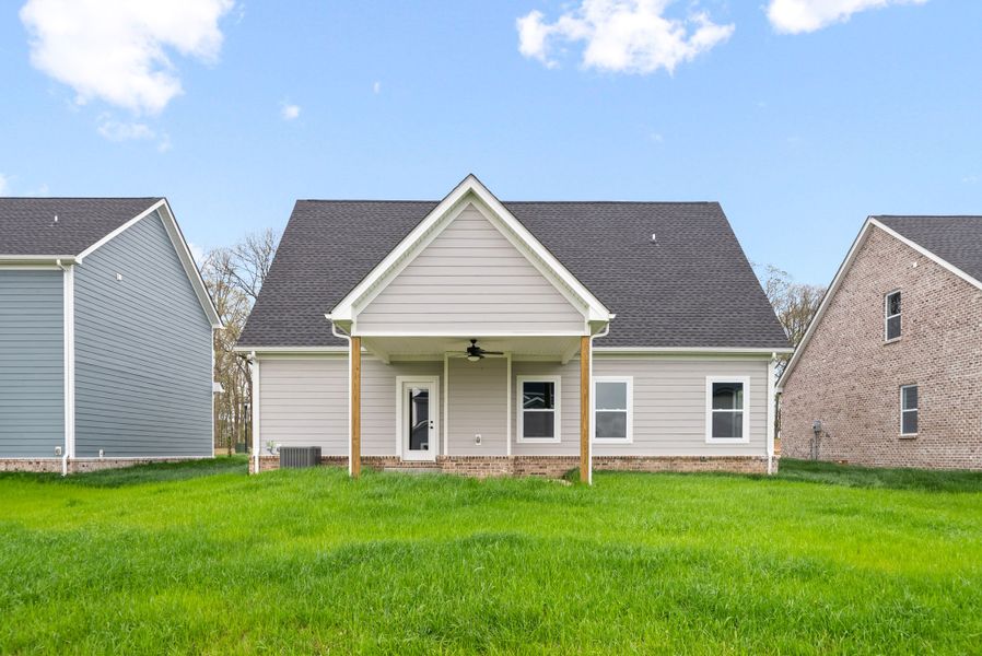 Representative exterior photo of a completed home built from the Aberdeen by Rockwood Homes in Cherry Fields, Clarksville, TN (Image 14). Representative exterior photo of a completed home built from the Aberdeen by Rockwood Homes in Cherry Fields, Clarksville, TN (Image 14).