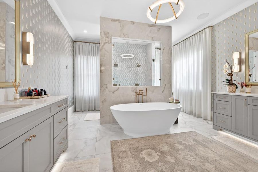 Furnished interior view inside a new home in , Braselton (Image 60).