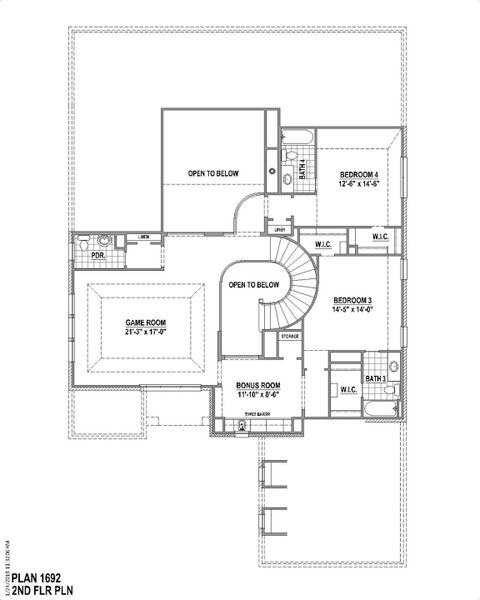 Plan 1692 2nd Floor