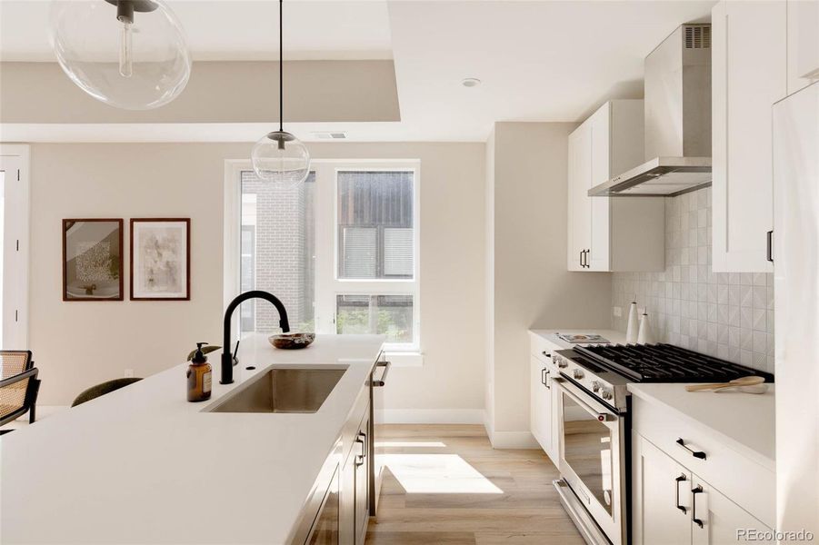 Furnished interior view inside a new home in A Line Townhomes, Denver (Image 13).