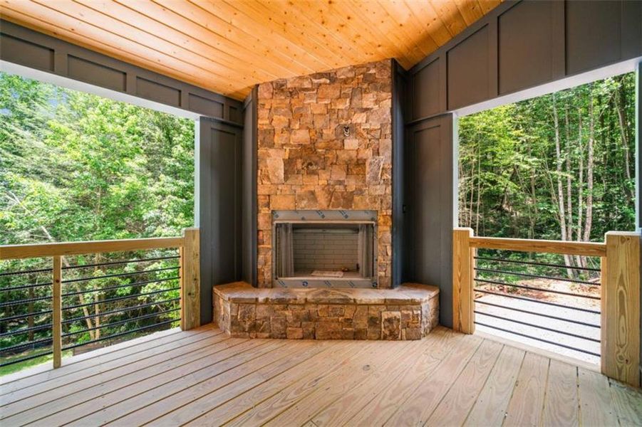 Exterior details and patio area of a home in , Ellijay (Image 3).