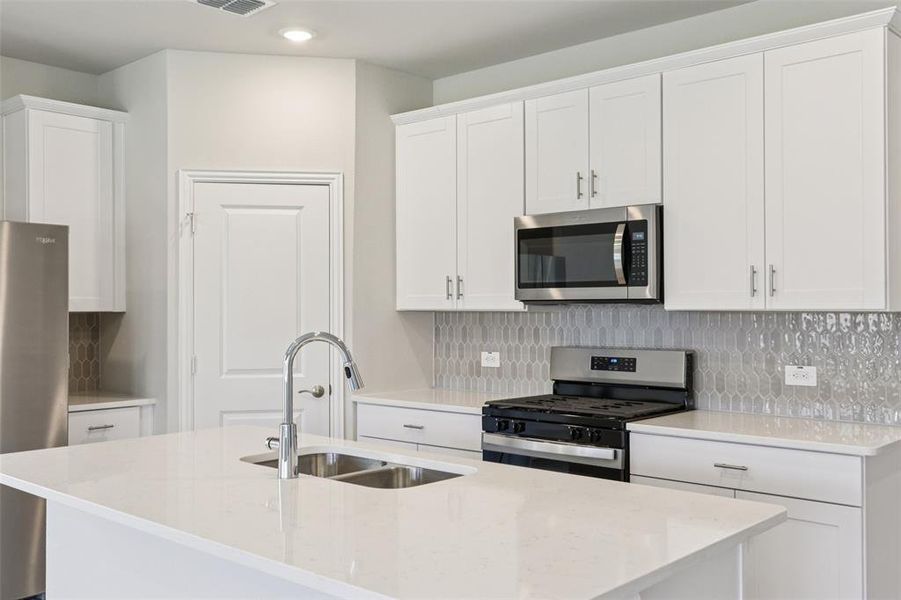 Furnished interior view inside a new home in Parks at Foster Crossing - Premier Series, Anna (Image 8). Furnished interior view inside a new home in Parks at Foster Crossing - Premier Series, Anna (Image 8).