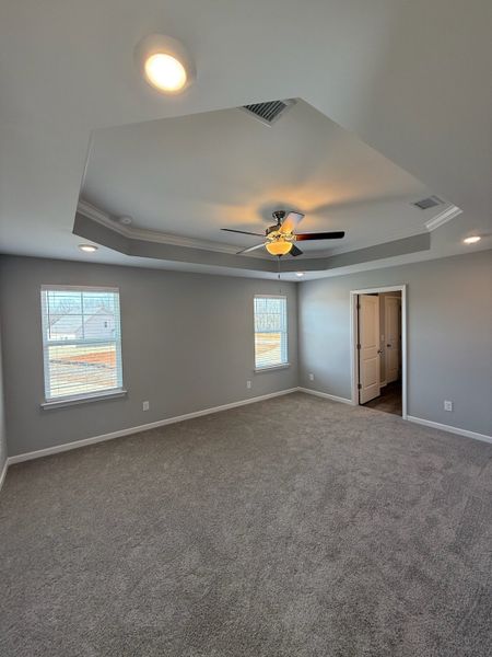 A tray ceiling in the primary bedroom is a timeless design enhancing both depth, character & an elegance to your personal sanctuary. You can transform your bedroom into a truly stunning space.