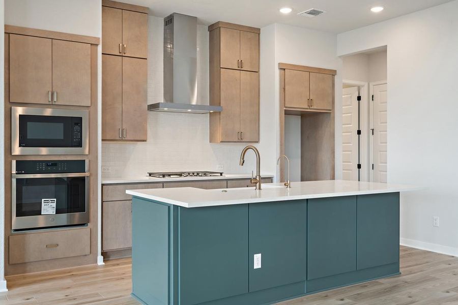 Furnished interior view inside a new home in Park Collection at Lariat, Liberty Hill (Image 3). Furnished interior view inside a new home in Park Collection at Lariat, Liberty Hill (Image 3).