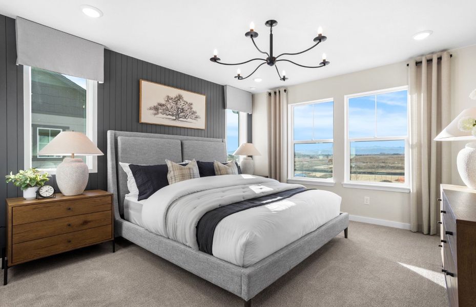 Representative furnished interior of a home built from the Perry by Pulte Homes in Barefoot Village, Longmont (Image 5).