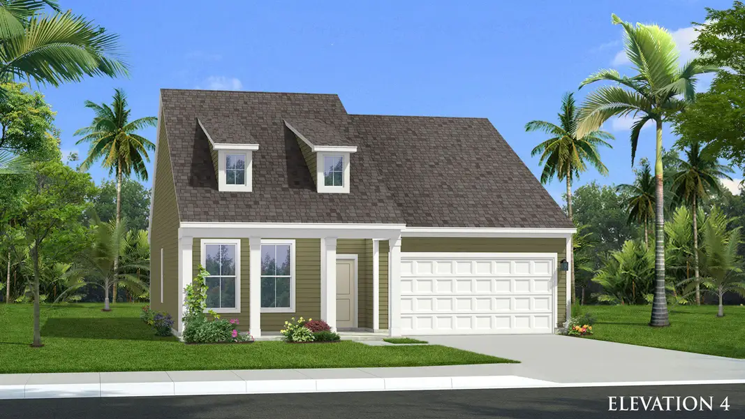 Representative exterior photo of a completed home built from the Avondale by DRB Homes in Cottages of Bearwood, Mount Pleasant, TN (Image 21).