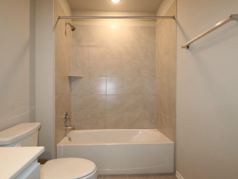 Furnished interior view inside a new home in Cascades at Onion Creek, Austin (Image 5). Furnished interior view inside a new home in Cascades at Onion Creek, Austin (Image 5).