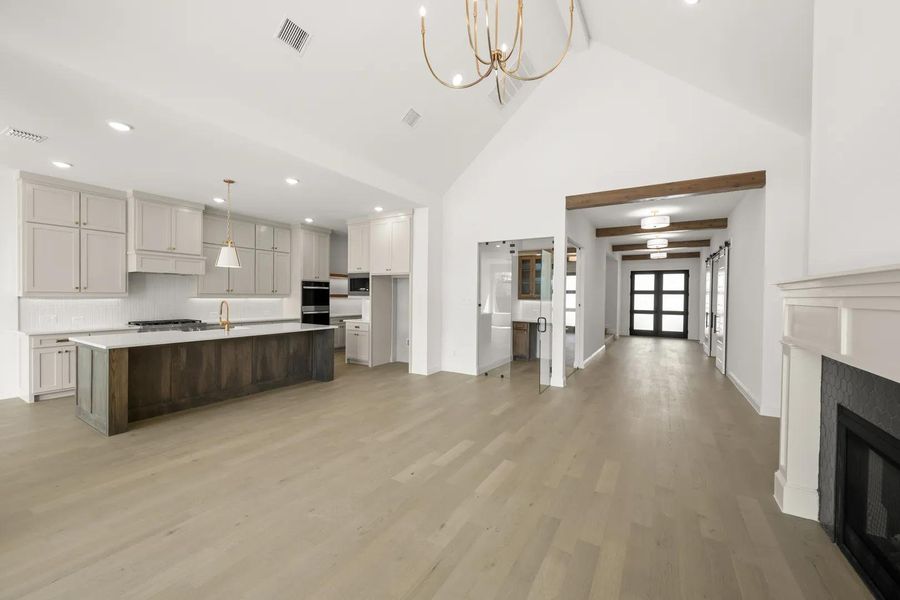 The Eastland II Family Room and Kitchen