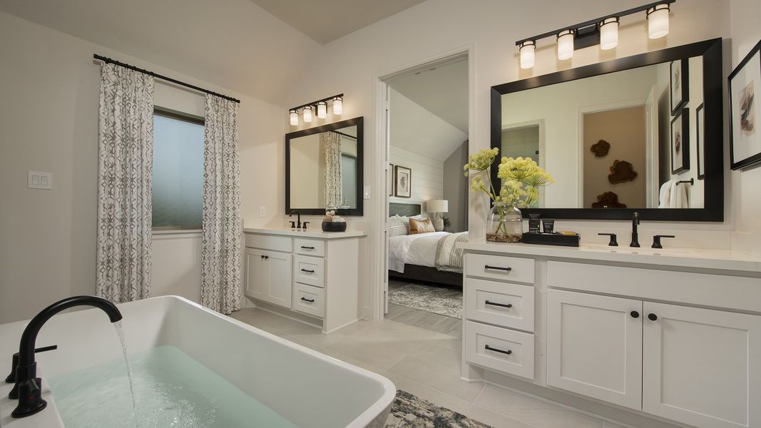 Furnished interior view inside a new home in Meridiana 55', Manvel (Image 11). Furnished interior view inside a new home in Meridiana 55', Manvel (Image 11).