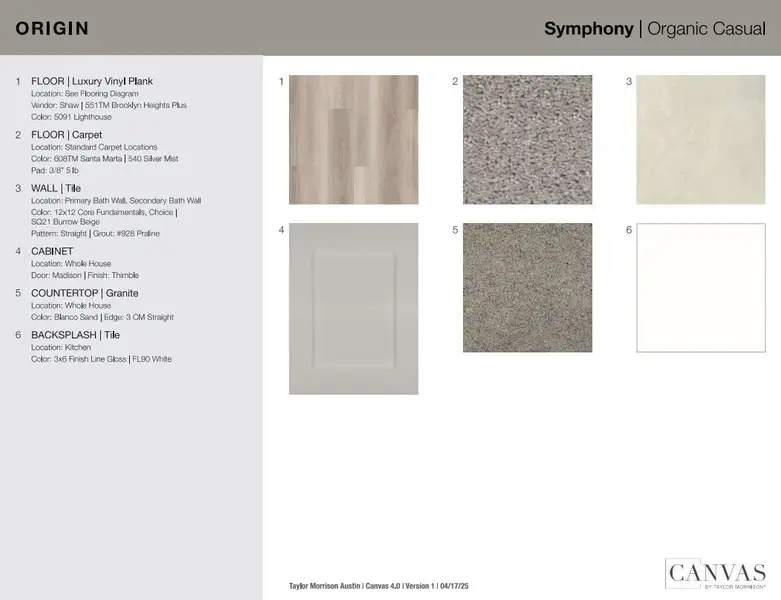 Home under construction. Interior design selections subject to change.