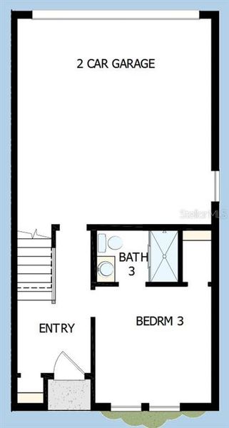 2D floor plan layout of this home in Apex at Seminole Heights, Tampa, FL (Image 3).