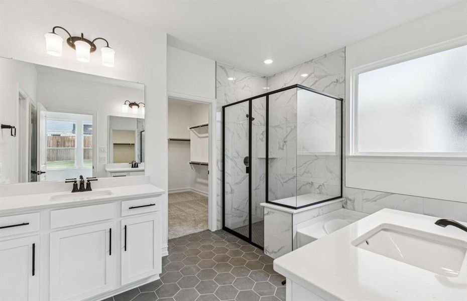 Owner's private bath with double vanity Owner's private bath with double vanity