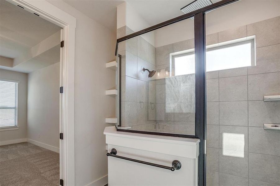 Bathroom with walk in shower