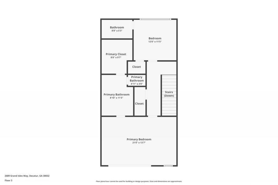 2D floor plan layout of this home in , Decatur, GA (Image 29).