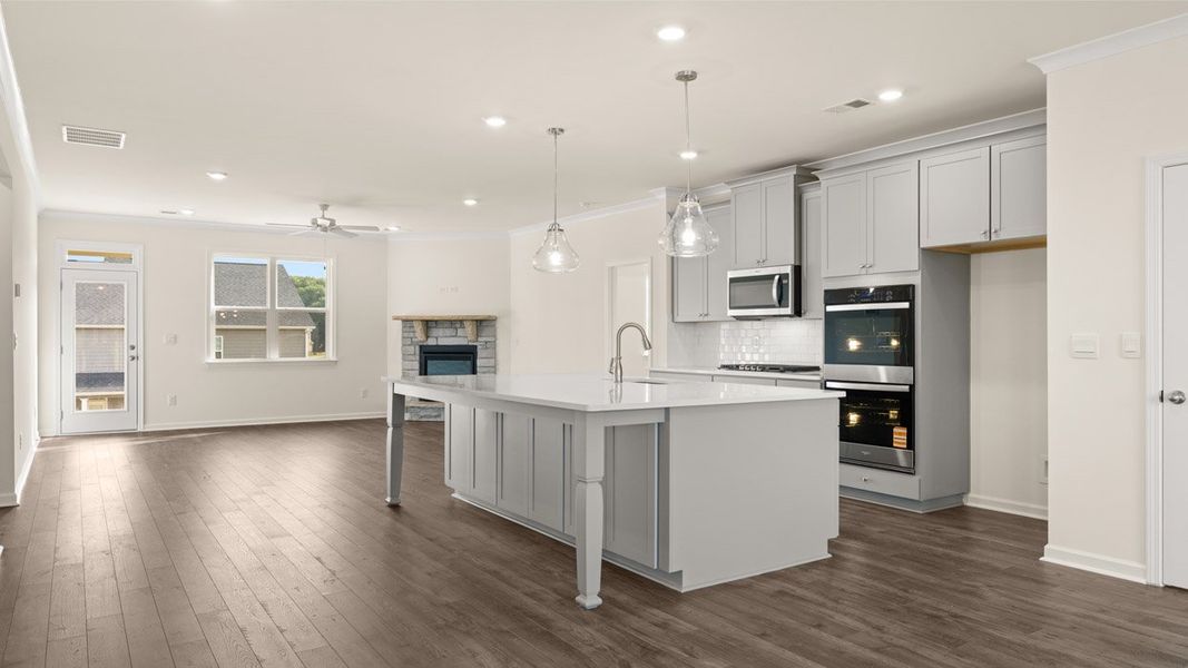 Representative furnished interior of a home built from the Marlene by D.R. Horton in The Gates at Pates Creek, Hampton (Image 6).