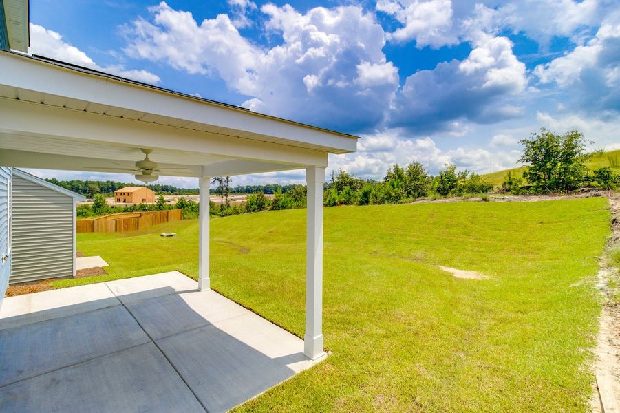 Exterior details and patio area of a home in Ellington, Elgin (Image 21).