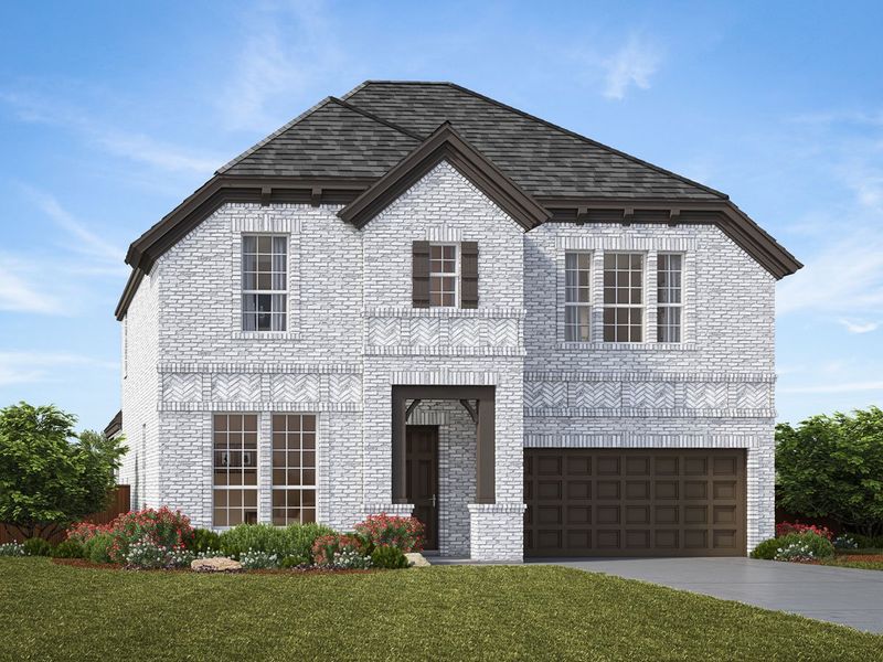Representative exterior photo of a completed home built from the Weston by Landon Homes in Lexington Frisco, Frisco, TX (Image 20).