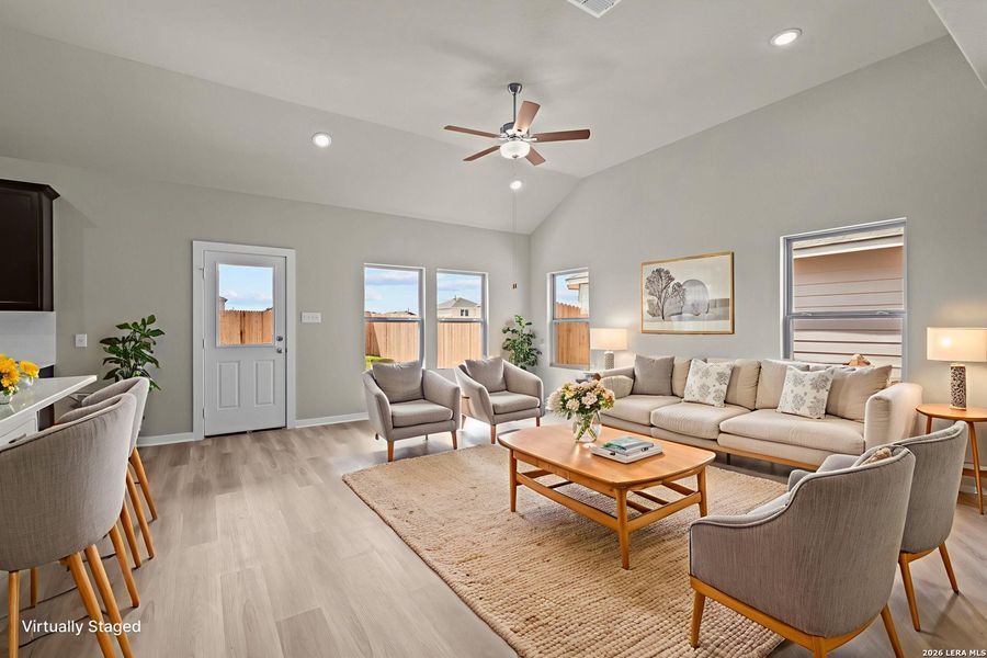 Furnished interior view inside a new home in Hickory Ridge, Elmendorf (Image 12). Furnished interior view inside a new home in Hickory Ridge, Elmendorf (Image 12).
