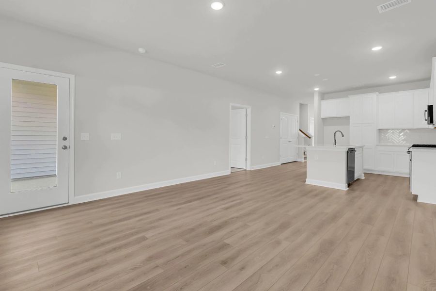 Family Room and Kitchen