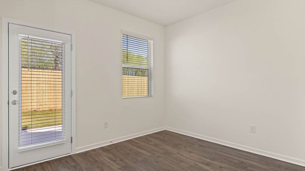Representative unfurnished interior of a home built from the Hillcrest by D.R. Horton in Shoal Creek, Hampton (Image 10). Representative unfurnished interior of a home built from the Hillcrest by D.R. Horton in Shoal Creek, Hampton (Image 10).
