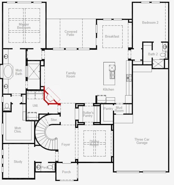 2D floor plan layout of this home in Painted Tree, McKinney, TX (Image 2). 2D floor plan layout of this home in Painted Tree, McKinney, TX (Image 2).
