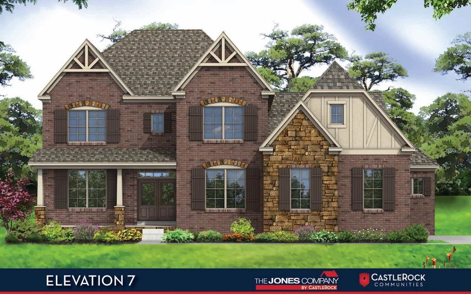 Representative exterior photo of a completed home built from the Newcastle II by CastleRock Communities in Belvoir, Fairview, TN (Image 19).