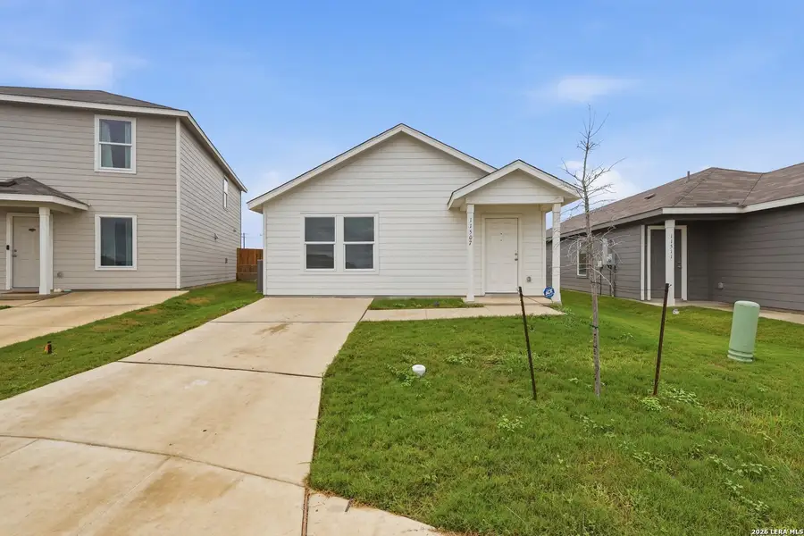Front exterior of a new home in Rose Valley, Converse, TX, highlighting curb appeal (Image 2).